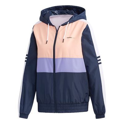 Adidas/阿迪达斯正品Neo秋季女子运动休闲防风服夹克外套 FK9954