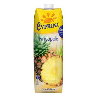 塞浦路斯进口果汁塞浦丽娜菠萝汁1L*2调酒凤梨汁菠萝美式酒席饮料