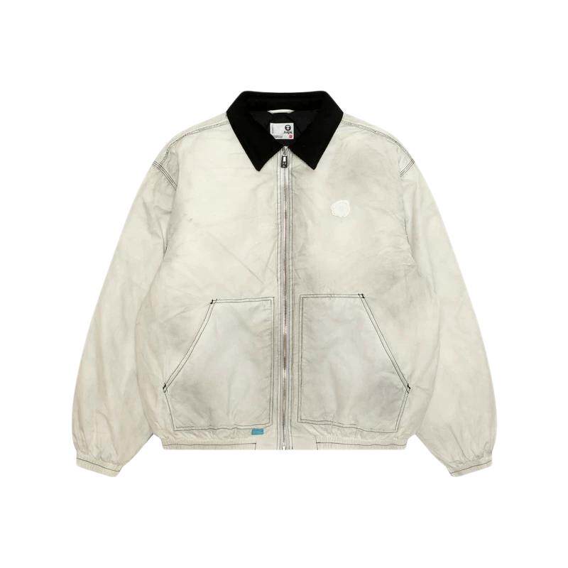 Aape猿人徽章水洗脏染羽绒服外套