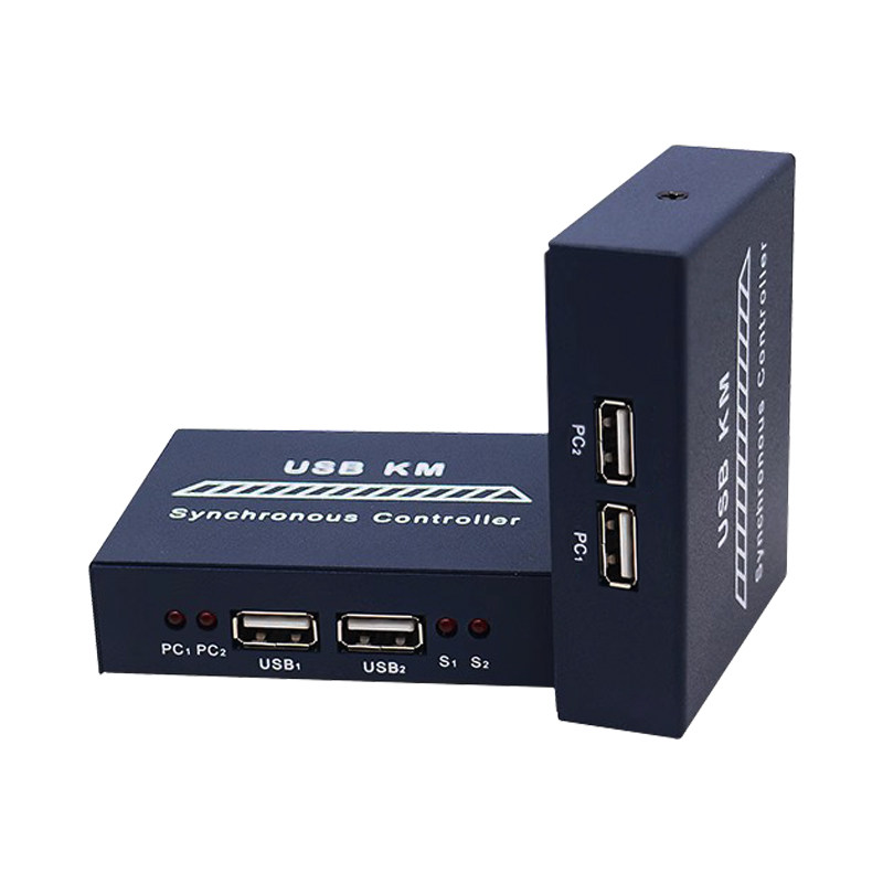 USB同步器二进一出鼠标键盘切换穿越滑屏穿屏宝热键穿屏切换双开同步共享控制器2台主机电脑多开共用鼠标键盘