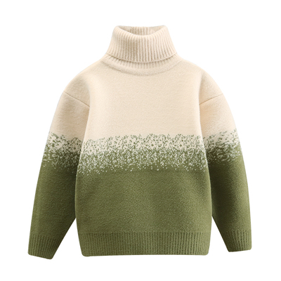 男童高领毛衣一体绒加厚