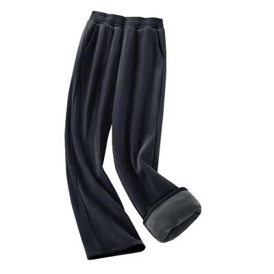 NOW真维斯休闲裤女秋冬季2025新款加绒阔腿裤子加厚灯芯绒直筒裤