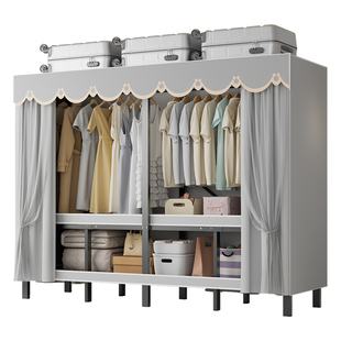 衣柜免安装清仓告别款一体式可折叠简易衣橱家用卧室租房加厚结实