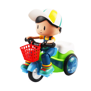 宝宝幼儿婴儿旋转特技万向车灯光音乐玩具车儿童电动玩具0-1-2岁