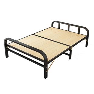 折叠床单人实木床板家用成人简易床加固折叠铁床一米二小床双人床