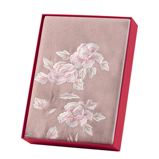 上海故事2026冬新女款围巾披肩两用刺绣绵羊毛加厚围巾送妈妈礼盒