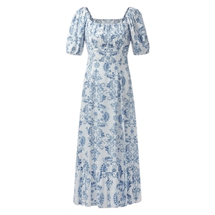 首降3折|歌莉娅连衣裙女夏季海边度假穿搭蓝调好看裙子