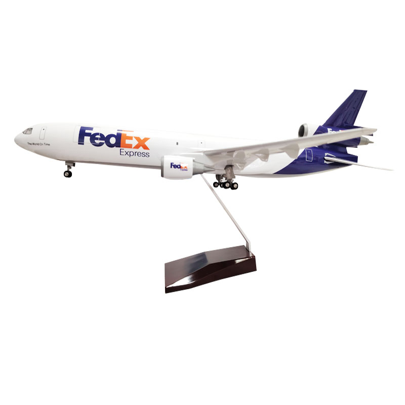 47cm麦道11飞机模型联邦快递货机MD-11东方航空荷兰麦道玩具摆件
