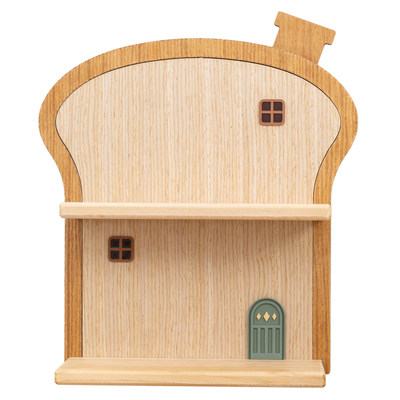 可爱儿童房木墙上置物架手办展示