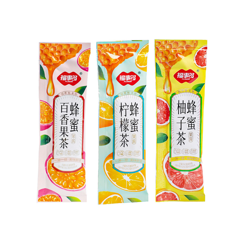 福事多蜂蜜柠檬茶柚子茶百香果茶水果茶花茶果酱便携条状冲泡饮品