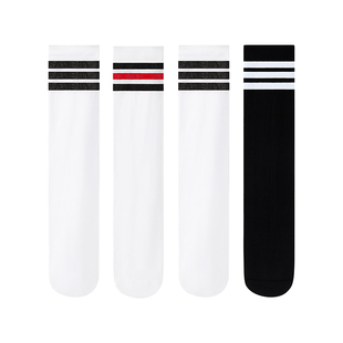 【4双装】女童长筒袜夏薄款学生透气中筒袜高弹网眼袜儿童长筒袜