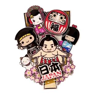 【礼袋装】日本东京大阪北海道旅游纪念品文创礼品磁铁木质冰箱贴