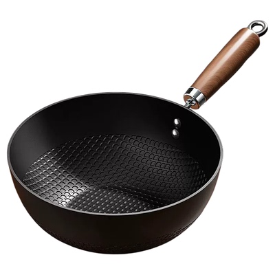 迷你小铁锅炒菜煎锅1-2人家用不粘奶锅无涂层电磁炉燃气灶用