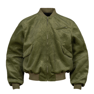 OD/ORANGEDRAGON 2025冬 蜘蛛网刺绣Bomber飞行夹克丝绒加厚外套