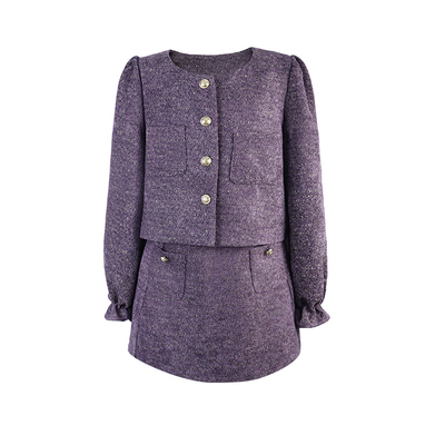 迟伞伞财阀千金小香风套装