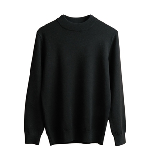 Tobefly【合体版】自发热秋冬半高领羊毛混纺毛衣纯色针织打底衫