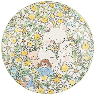 蓝莲花大容量陶瓷杯食品级釉下彩咖啡水杯高颜值女杯子马克早餐杯