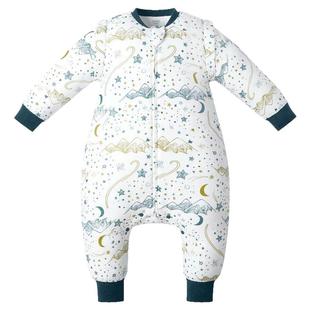 Nest Designs婴儿睡袋秋冬竹棉轻芯薄厚夹棉儿童宝宝分腿防踢被