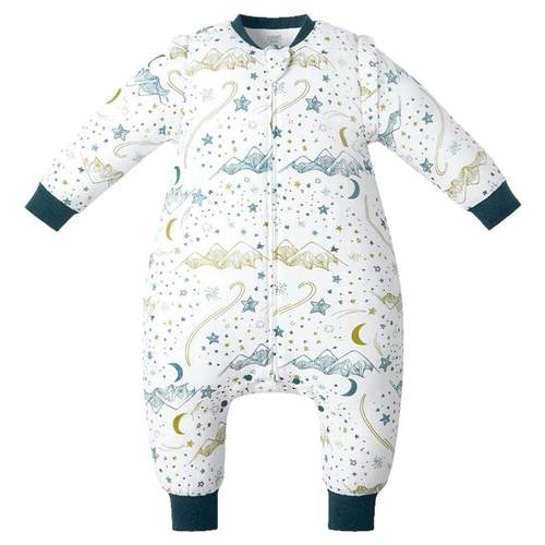 Nest Designs婴儿睡袋秋冬竹棉轻芯薄厚夹棉儿童宝宝分腿防踢被