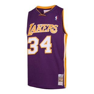 湖人队奥尼尔99-00赛季NBA官方MN复刻34号球衣SW球迷版