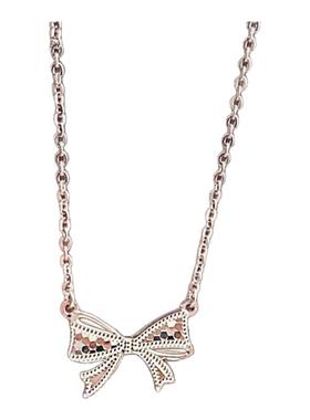 足银s999碎冰冰蝴蝶结项链