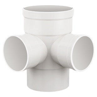 排水管缩口下水管PVC异径下插110变50内插四通75立体平面配件接头