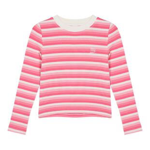 edo一度童装2025夏季新款男女童时尚休闲条纹长袖T恤儿童打底衫