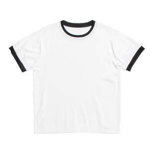 LEONSENSE力上司-针织短袖T恤假两件黑白拼接凉感曲珠料中性风格