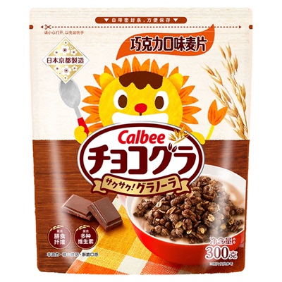 日本进口卡乐比calbee巧克力麦片300g*2学生营养早餐儿童谷物即食