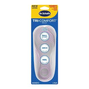 【山姆同款】美国爽健drscholls三重舒适脚掌脚跟足弓支撑鞋垫3/4