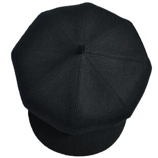 秋冬季简约八角帽男士休闲毛呢帽春秋老人帽子复古爸爸帽保暖帽潮