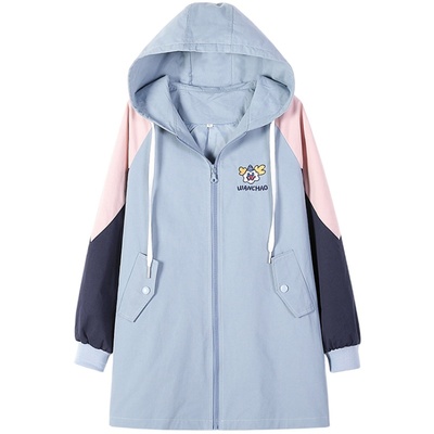 中学生风衣女中长款少女高中生入