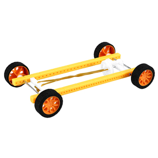 DIY皮筋回力车材料包弹性势能动能转化原理小学生科学小制作教具