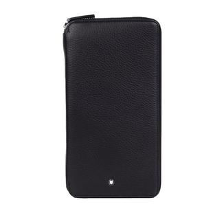 【自营】MONTBLANC万宝龙钱包大班系列黑色商务拉链皮卡包113304