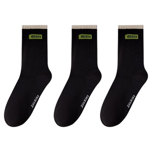 Dickies袜子男款2026新款冬季棉厚长袜中筒袜女款条纹袜保暖防臭