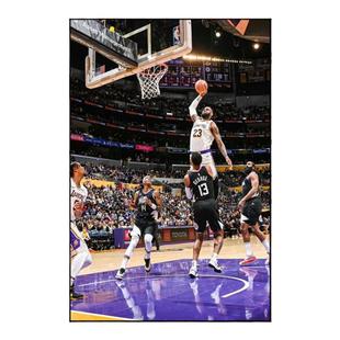NBA球星詹姆斯隔扣乔治装饰画湖人篮球客厅卧室玄关球衣挂画壁画