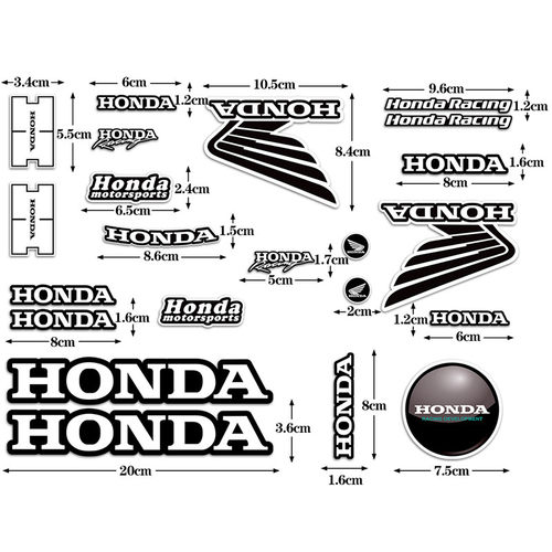 适用于本田摩托车反光贴纸改装Honda翅膀车标CBR HRC头盔贴花裂行