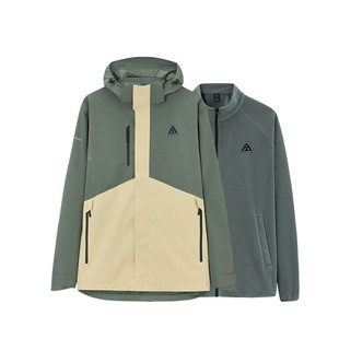 安踏大地之壳水壳冲锋衣春夏季外套三合一防风徒步登山两件套男