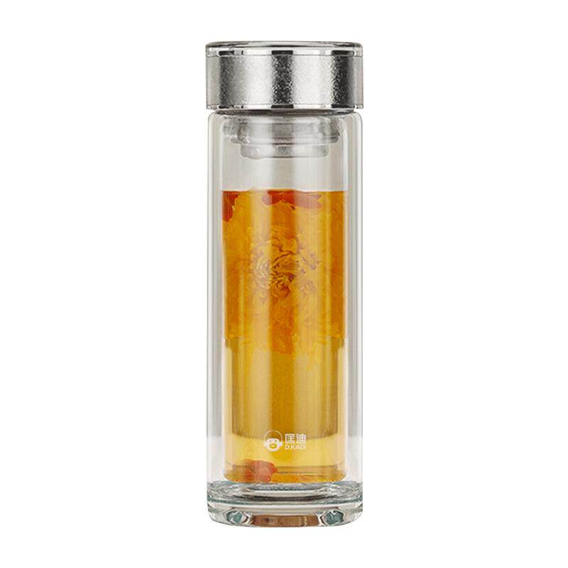 匡迪纯钛玻璃杯茶水分离泡茶水杯
