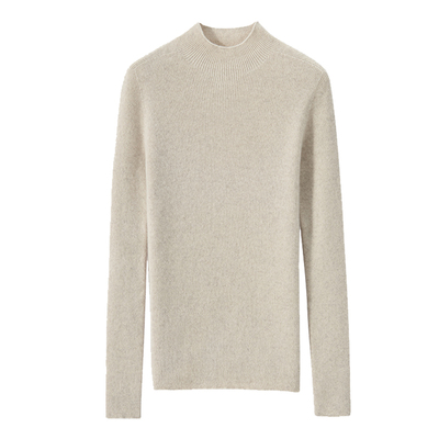 一线成衣半高领修身羊绒针织衫