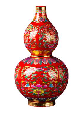 景德镇仿古珐琅彩花瓶