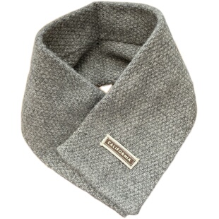 2025新款百搭扣子保暖小围巾秋冬季女韩版高级感脖套护颈领圈围脖