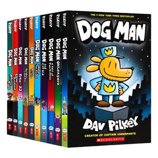 【麦凯思图书】原版进口神探狗狗英文dog man精装1-9册小学生课外阅读章节连环画益智幼教漫画书全彩幽默故事冒险儿童图画漫画绘本