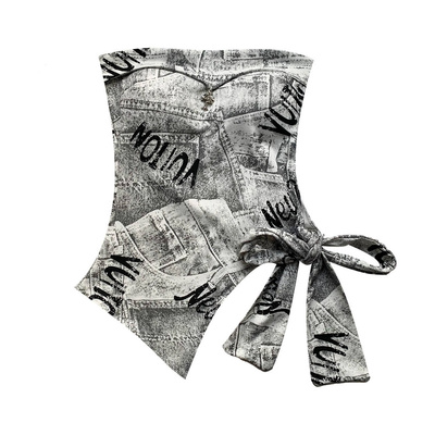 设计感辣妹带胸垫抹胸背心女