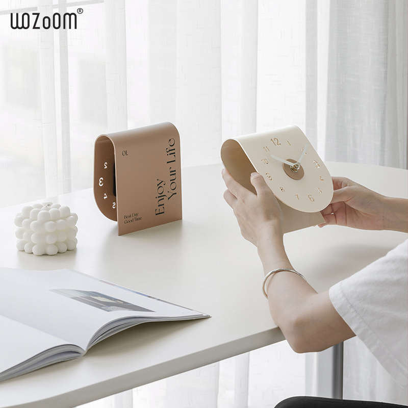 WOZOOM屋准简约家居客厅台式座钟装饰品玄关酒柜高端大气桌面摆件