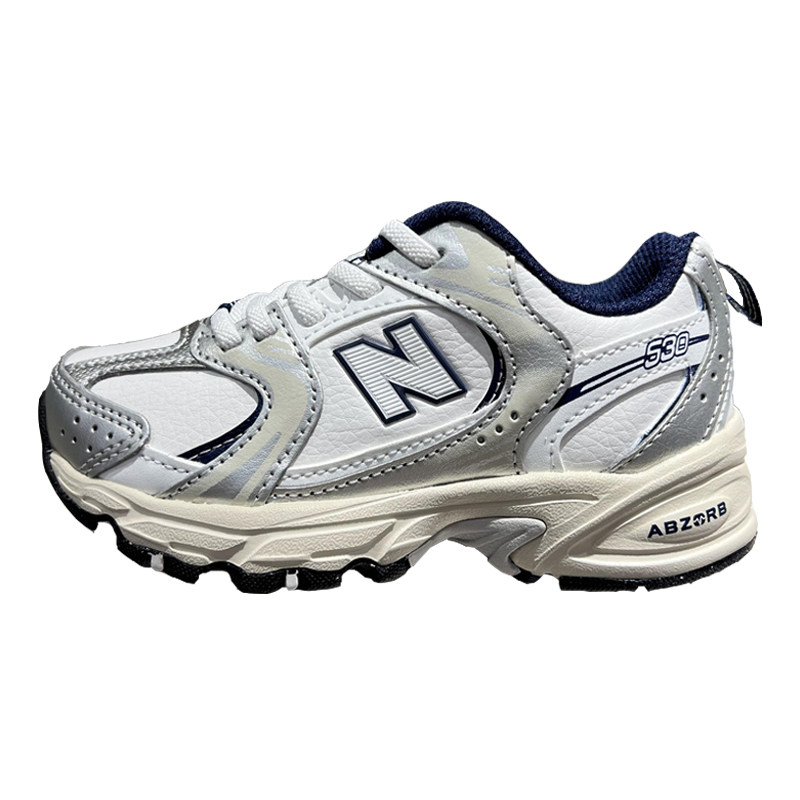 NewBalance童皮面一脚蹬运动鞋