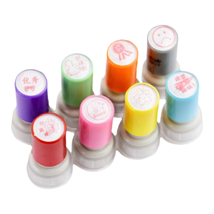 五角星印章小幼儿园星星印章儿童小红花教师用老师期末评语奖励印章作业已订正学生大拇指你真棒钟表盖章定制