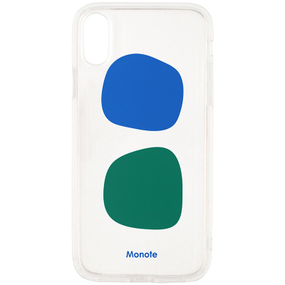 MONOTE拼色蓝绿透明软壳适用手机