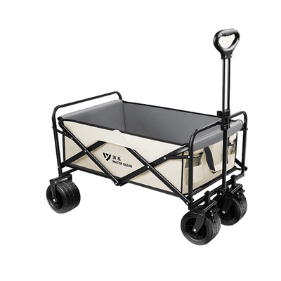 露营车户外可折叠手推车营地拖车野餐车野营手拉杆摆摊拉货小推车