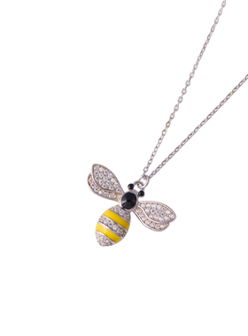 小蜜蜂吊坠项链女轻奢小众设计感